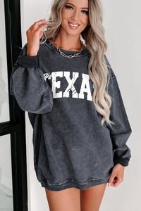 TEXAS Graphic Corded Pullover Sweatshirt
