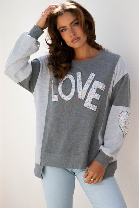 LOVE Patchwork Sweatshirt
