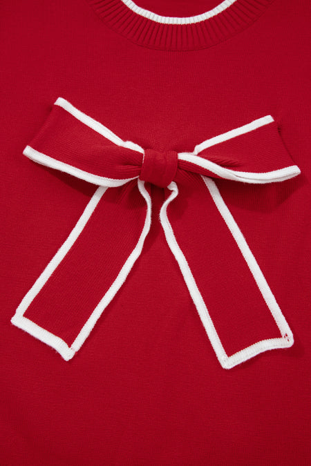 Big Bow Cropped Sweater