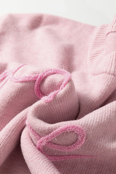 Corded Love Script Graphic Baggy Sweater