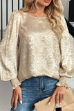 Metallic Smocked Blouse