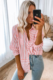 Stripe Buttoned Long Sleeve Casual Shirt