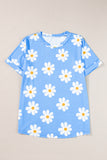 Daisy Printed Crewneck T Shirt