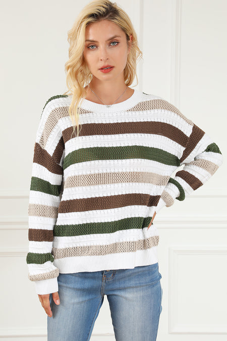 Crochet Hollow out Knit Sweater