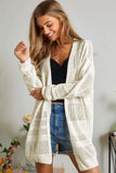 Lightweight Open Knit Tunic Cardigan