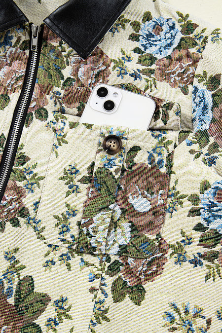 Floral Zip Up Jacket