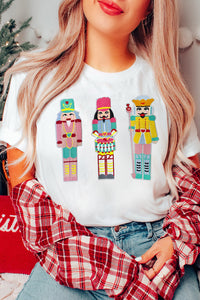 Nutcracker Doll Graphic Christmas Fashion Tee