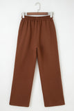 Fleece Lined Leopard Drawstring Pants