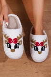 Christmas Cartoon Pattern Plush Slippers