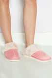 Cut and Sew Faux Suede Plush Lined Slippers