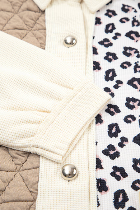 Leopard Quilted Patchwork  Jacket