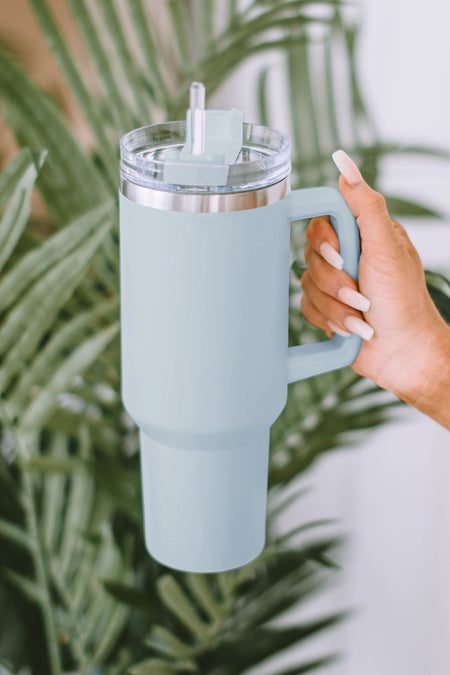 Double Insulated Stainless Steel Tumbler With Lid And Straw