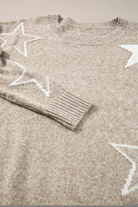 Star Drop Shoulder Sweater