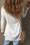 Ribbed Button up Tunic Cardigan