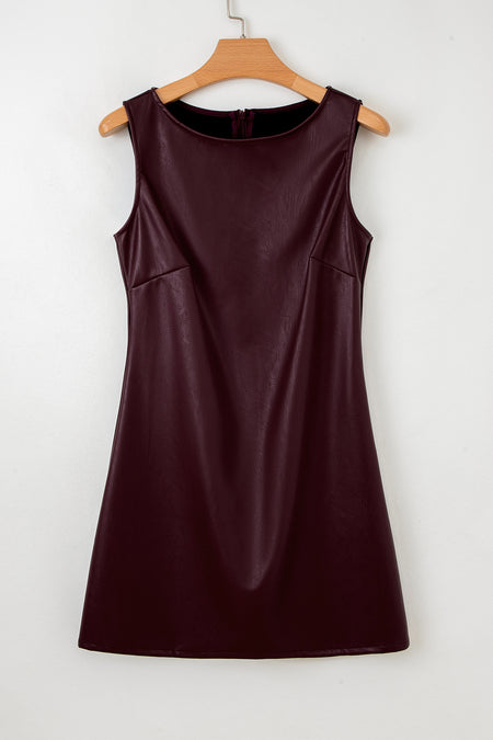 Wild Gal Vegan Mini Leather Dress
