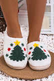 Christmas Cartoon Pattern Plush Slippers