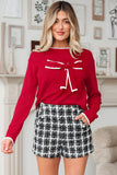 Big Bow Cropped Sweater