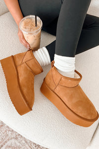 Faux Fur Lined Suede Ankle Snow Boots