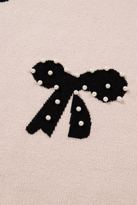 Pearl Bow Pattern Sweater