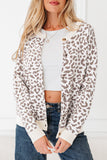 Leopard Chunky Knitted Cardigan Sweater