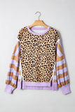 Color Block Leopard Sweatshirt
