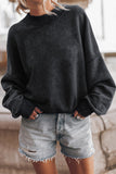 Drop Shoulder Crew Neck Pullover Sweatshirt