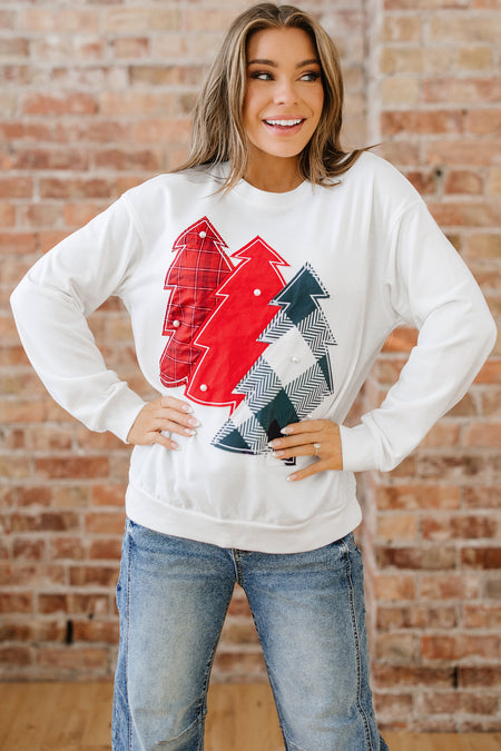 Plaid Christmas Sweatshirt
