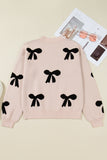 Pearl Bow Pattern Sweater