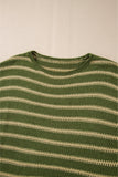 Stripe Drop Shoulder Casual Sweater