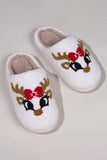 Christmas Cartoon Pattern Plush Slippers