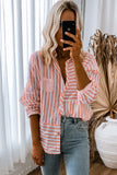 Stripe Buttoned Long Sleeve Casual Shirt