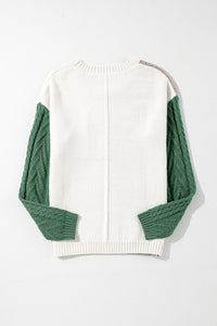 Colorblock Patchwork Drop Shoulder Sweater