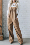 Pocketed Loose Fit Corduroy Overall