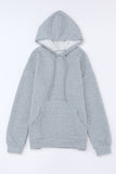 Quilted Kangaroo Pocket Drawstring Hoodie