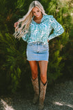 Smocked Cuff Buttoned Loose Shirt