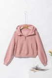 Quarter Zip Kangaroo Pocket Hoodie