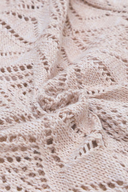 Hollow-out Openwork Knit Cardigan