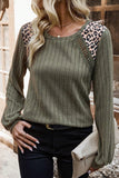 Leopard Patchwork Top