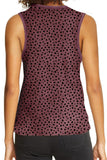 Leopard Print Round Neck Tank Top