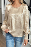 Metallic Smocked Blouse