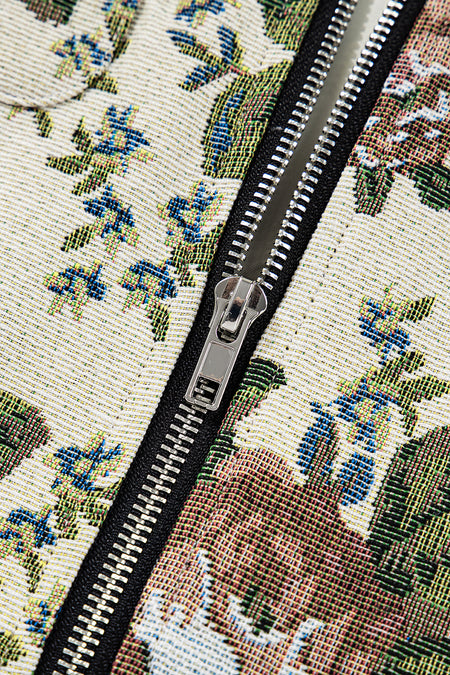 Floral Zip Up Jacket