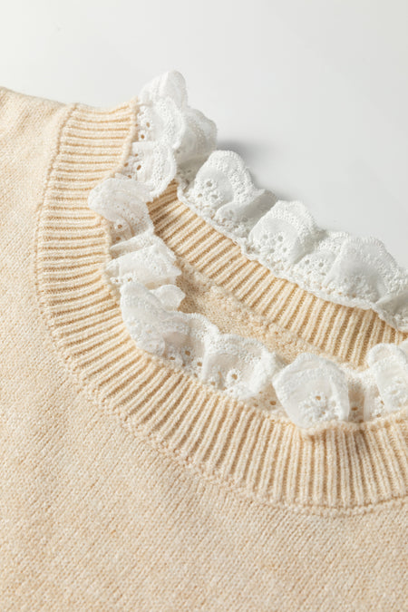 Lace Trim  Sweater