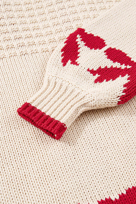 Bow Pattern Open Front Cardigan