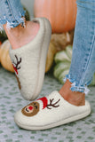 Christmas Cartoon Pattern Plush Slippers