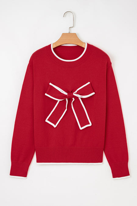 Big Bow Cropped Sweater