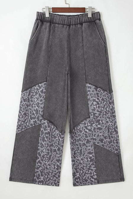 Mineral Wash Patchwork Loose Pants