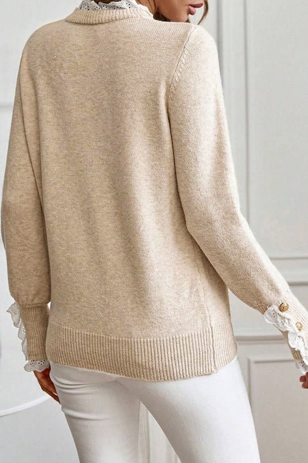 Lace Trim  Sweater