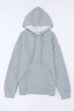 Quilted Kangaroo Pocket Drawstring Hoodie