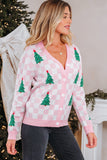 Checkered Christmas Cardigan Sweater