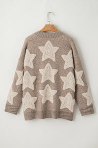 Sherpa Star Sweater Pocketed Cardigan